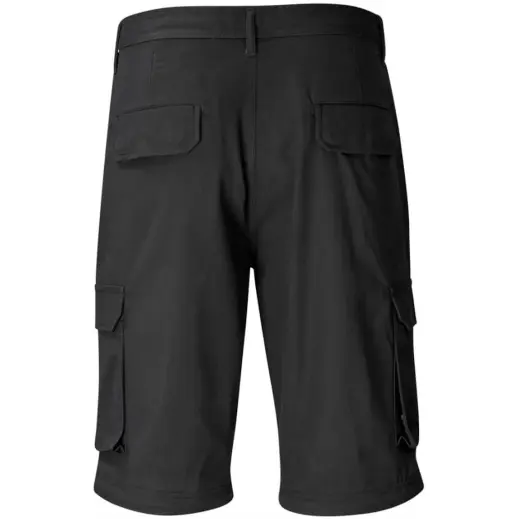 Mens Cargo Zip Off Pants Black Short Back